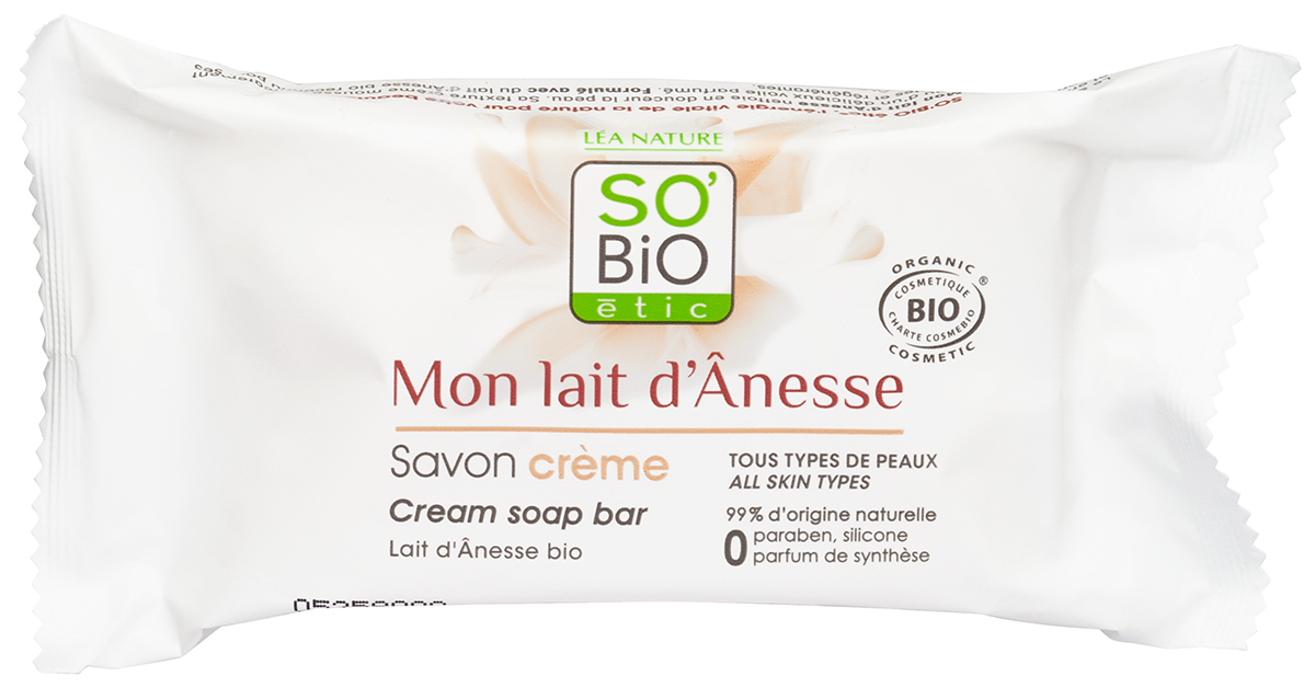 

So’bio etic Мыло твердое с ослиным молоком 100 гр (So’bio etic, Для тела), Для тела