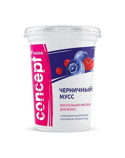 

Concept Маска для волос "Черничный мусс" питательная с экстрактом лесных ягод, 450 мл (Concept, Fusion), Fusion
