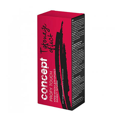 Концепт Крем-краска для бровей с эффектом татуажа Brows color cream Tatouage effect Черный, 30 мл + 20 мл (Concept, Окрашивание) фото 0