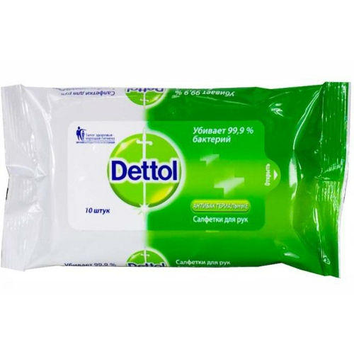 Антибактериальные салфетки для рук, 10 шт. (DETTOL, Уход за руками) фото 0