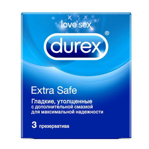 Durex Презервативы Extra Safe, 3 шт (Durex, Презервативы)