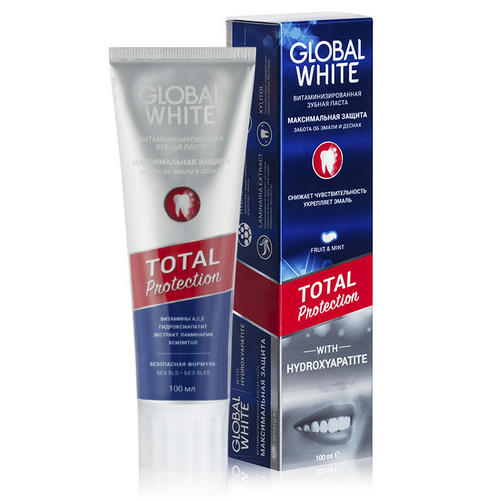 

Global white Зубная паста Total Protection "Максимальная защита" 30 мл (Global white, Зубные пасты), Зубные пасты