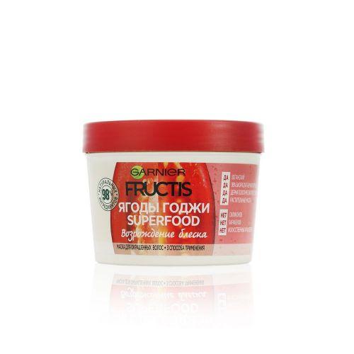 Гарньер Маска 3 в 1 Fructis SuperFood Годжи для окрашенных волос, 390 мл (Garnier, Fructis) фото 0