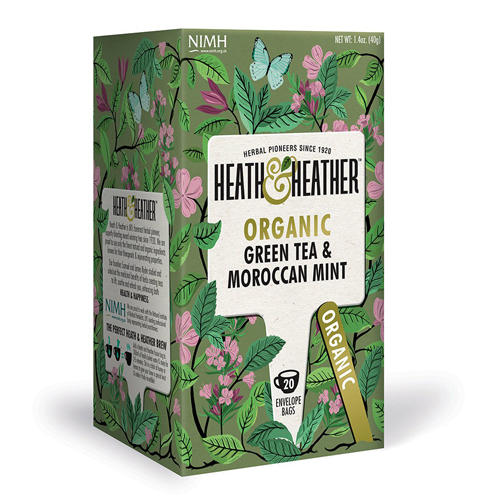 Heath&Heather Чай Зеленый с марокканской мятой Органик 20 пак. (Heath&Heather, Green Tea)