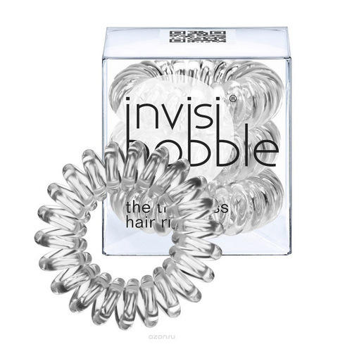 Инвизибабл Резинка-браслет для волос Crystal Clear 3 шт. (Invisibobble, Original) фото 0