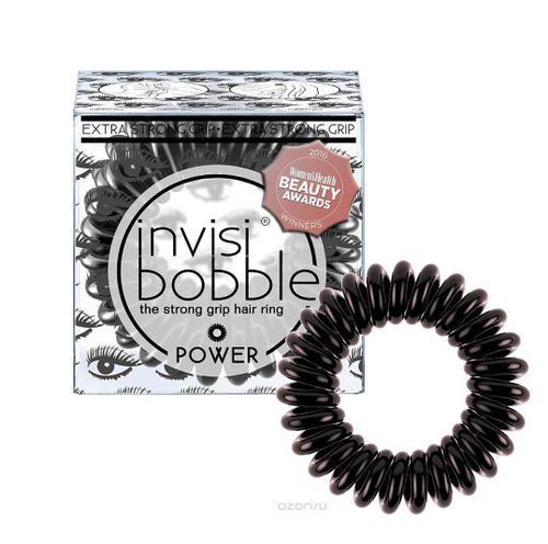 Резинкабраслет для волос Luscious Lashes черный металлик 3 шт. (Invisibobble, Power)