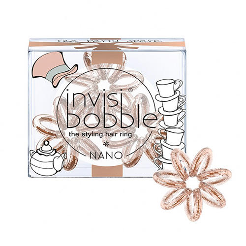 Инвизибабл Резинка для волос Nano Tea Party Spark сияющий бронзовый (Invisibobble, Nano) фото 0