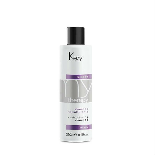 Kezy Шампунь реструктурирующий с кератином Restructuring Shampoo Remedy Keratin, 250 мл (Kezy, Mytherapy) реструктурирующий шампунь с кератином k liss restructuring smoothing shampoo 250мл