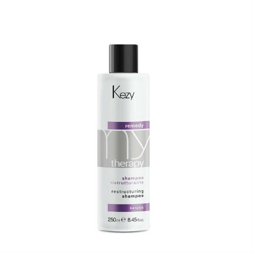 Kezy Шампунь реструктурирующий с кератином Restructuring Shampoo Remedy Keratin, 250 мл (Kezy, Mytherapy) kezy mytherapy кондиционер реструктурирующий с кератином 30 мл