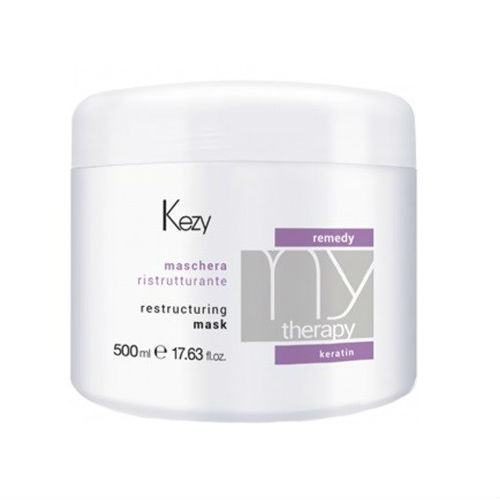 kezy mytherapy restructuring mask маска для волос реструктурирующая с кератином 1000 г 500 мл банка Kezy Маска реструктурирующая с кератином Restructuring Mask My Therapy Remedy Keratin, 500 мл (Kezy, Mytherapy)