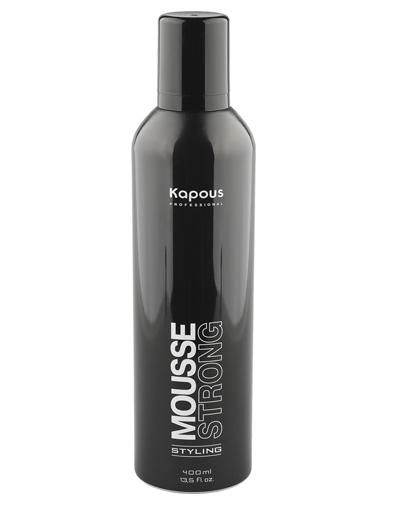 цена Kapous Professional Мусс для укладки волос сильной фиксации Mousse Strong, 400 мл (Kapous Professional)