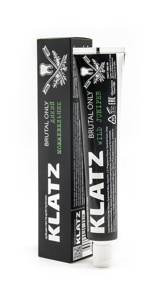 Klatz Зубная паста для мужчин Дикий можжевельник, 75 мл (Klatz, Brutal only)