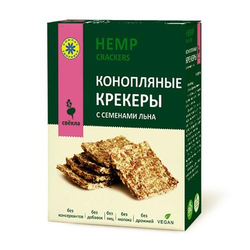 Компас здоровья Крекеры конопляные с семенами льна 