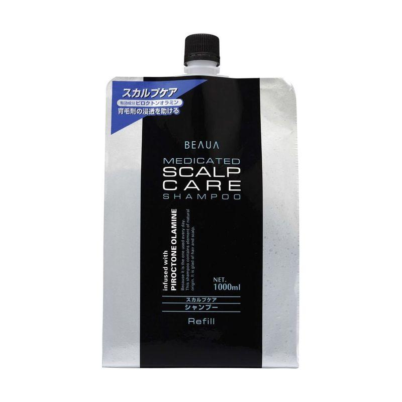 Kumano Cosmetics Шампунь для лечения кожи головы Medicated Sculp Care Shampoo Beaua, сменный блок 1000 мл (Kumano Cosmetics, Шампуни для волос)