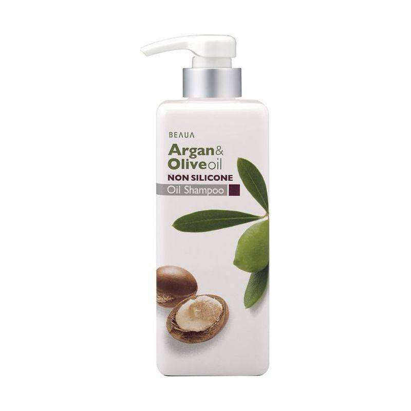 Kumano Cosmetics Шампунь увлажняющий с аргановым и оливковым маслами Beaua, 550 мл (Kumano Cosmetics, Шампуни для волос)