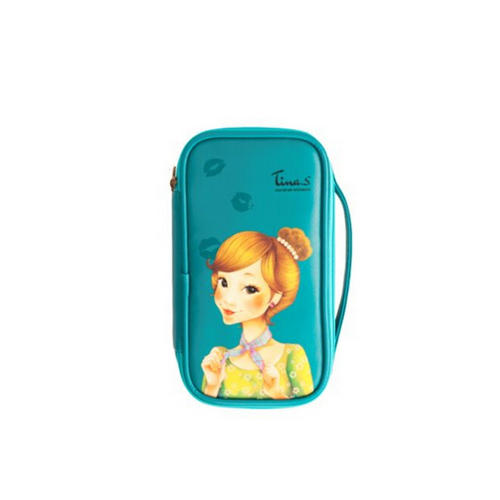 Фаски Косметичка Pungseon Tina PU Beauty Pouch blue 1 шт (Fascy, Аксессуары) фото 0