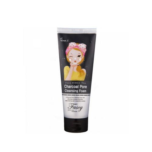 Фаски Пенка для очищения с древесным углем Bubble Tina Charcoal Pore Cleansing Foam 150 мл (Fascy, Очищение кожи) фото 0