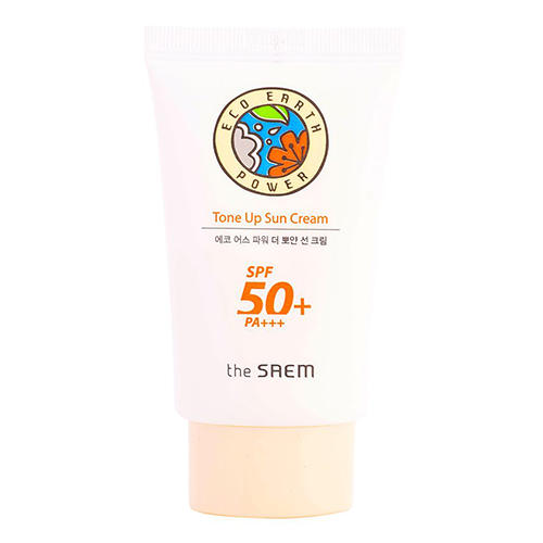 Крем солнцезащитный SPF50 Eco Earth Power Tone Up Sun Cream, 50 г (The Saem, Sun)