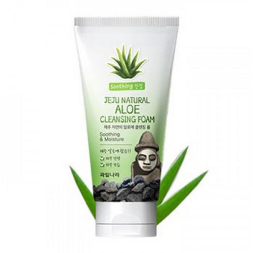 Велкос Пенка для умывания Jeju Natural Aloe Cleansing Foam 120гр (Welcos, Jeju) фото 0
