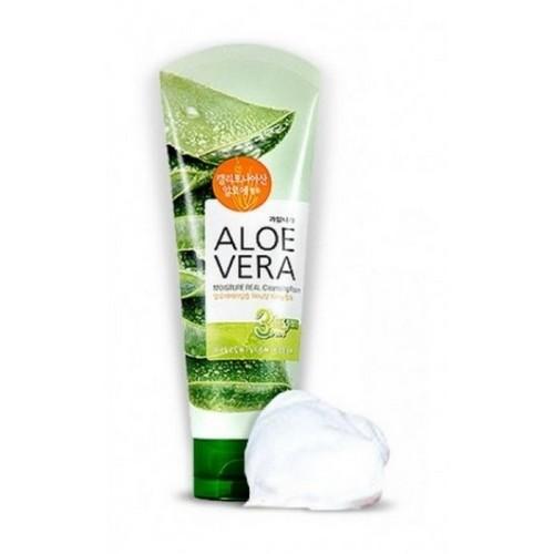 Велкос Пенка для умывания с алоэ Kwailnara Aloevera Moisture Real Cleansing Foam 150 мл (Welcos, Kwailnara) фото 0