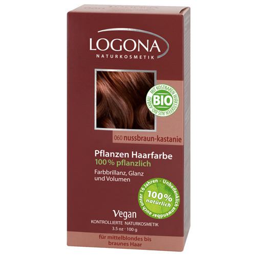 Logona растительная краска для волос 060 орех красно-коричневый