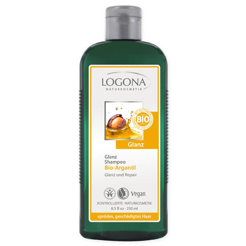 Логона Шампунь для блеска с био-аргановым маслом 250 мл (Logona, For hair) фото 0