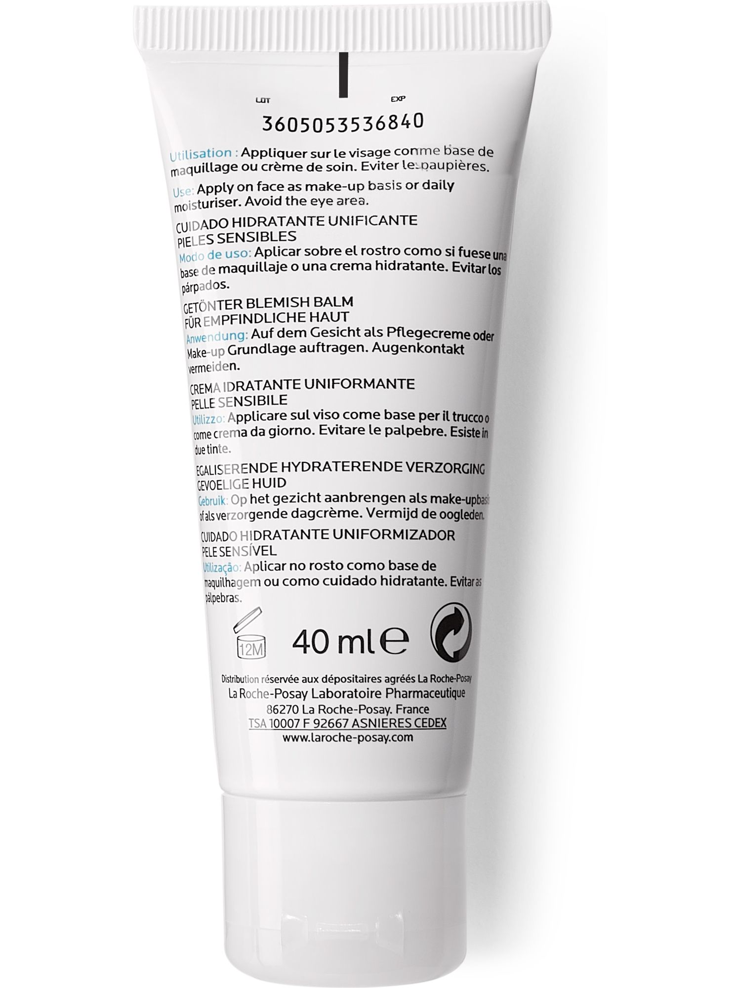 Ля Рош Позе Hydreane ВВ крем натурально-бежевый тон SPF20, 40 мл (La Roche-Posay, Hydreane) фото 2