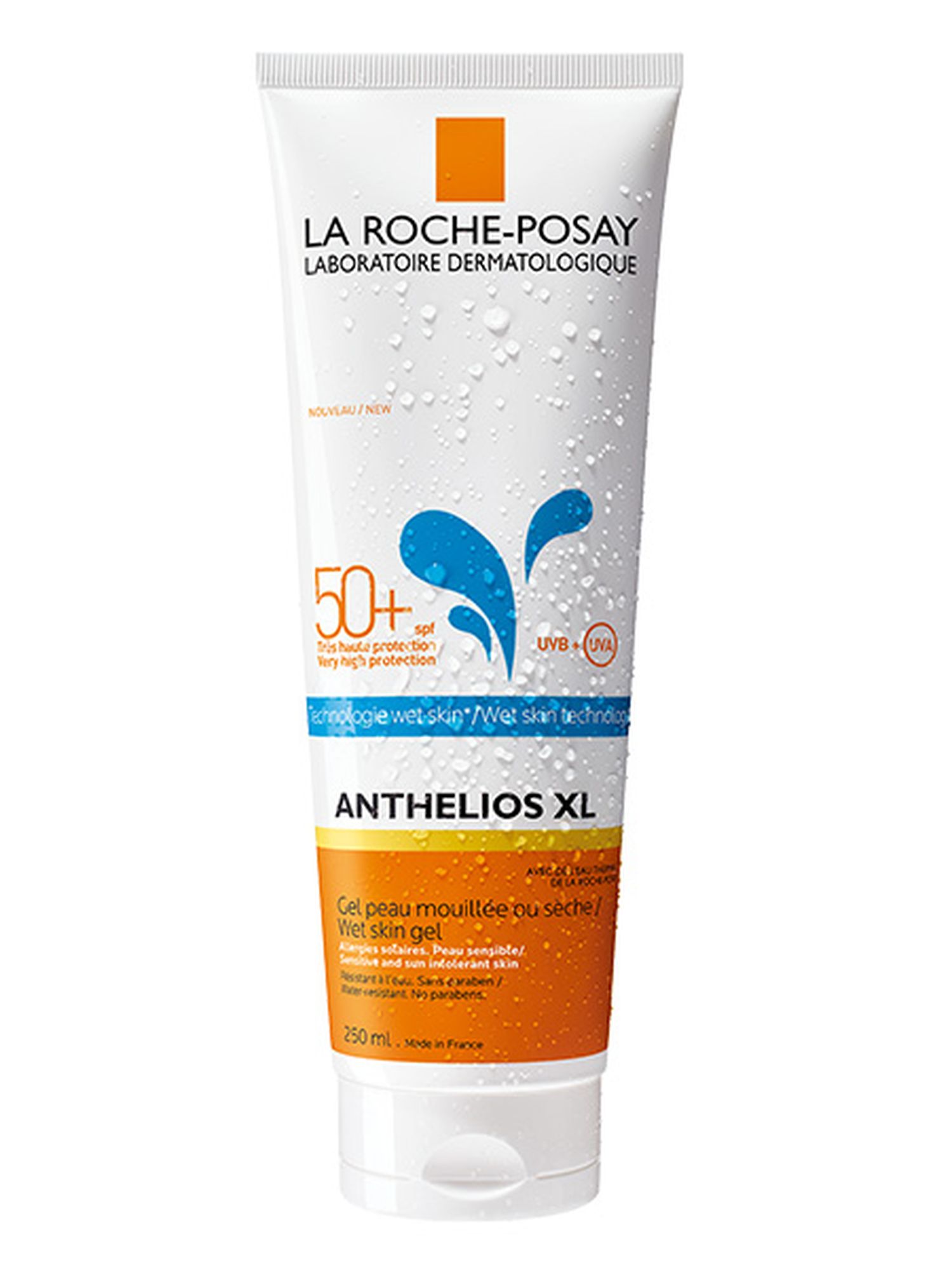 Ля Рош Позе Солнцезащитный гель с технологией нанесения на влажную кожу для лица и тела Wet Skin SPF 50/PPD 25, 250 мл (La Roche-Posay, Anthelios) фото 3