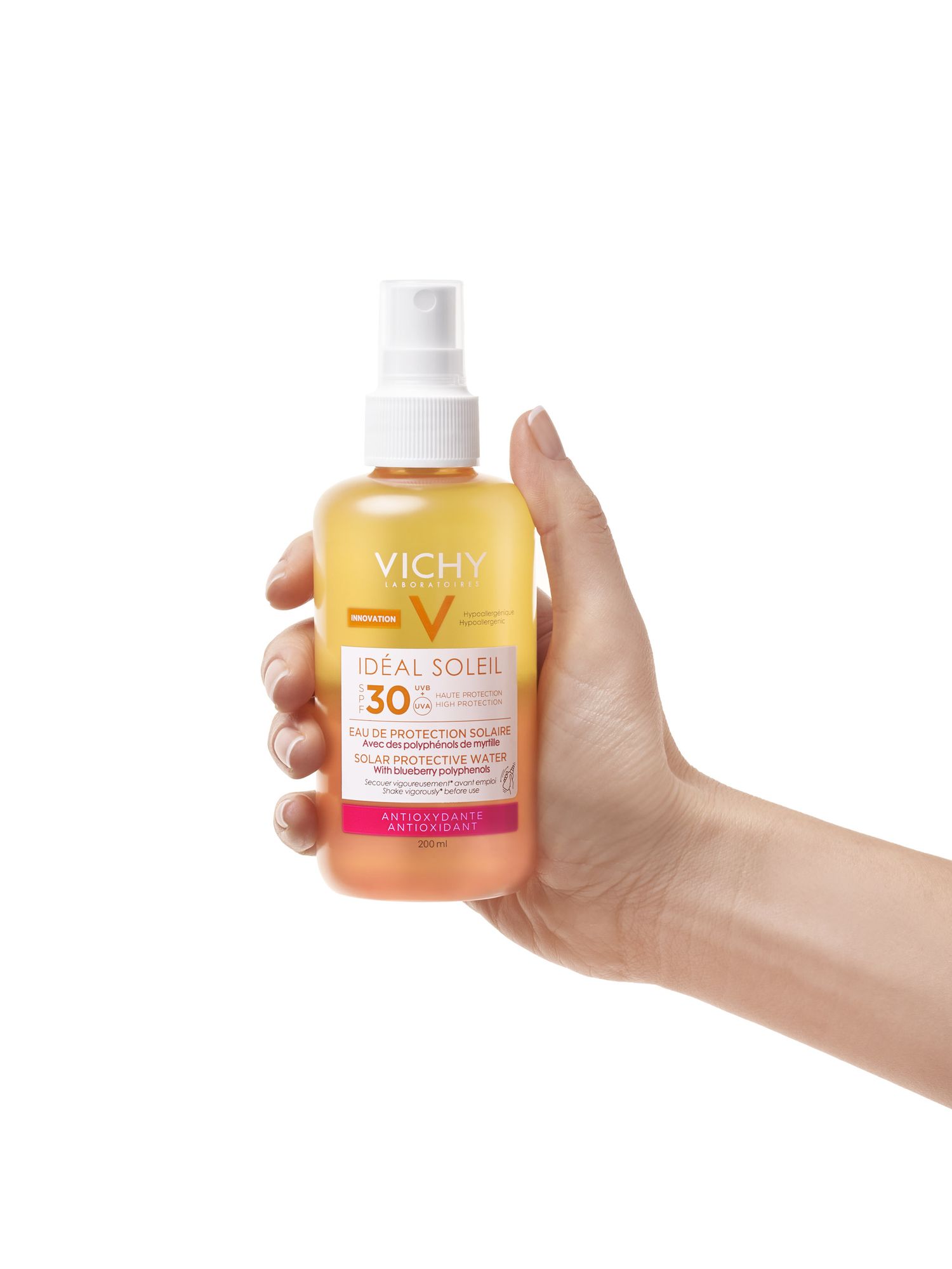 Виши Солнцезащитный двухфазный спрей с антиоксидантами SPF30, 200 мл (Vichy, Capital Ideal Soleil) фото 6