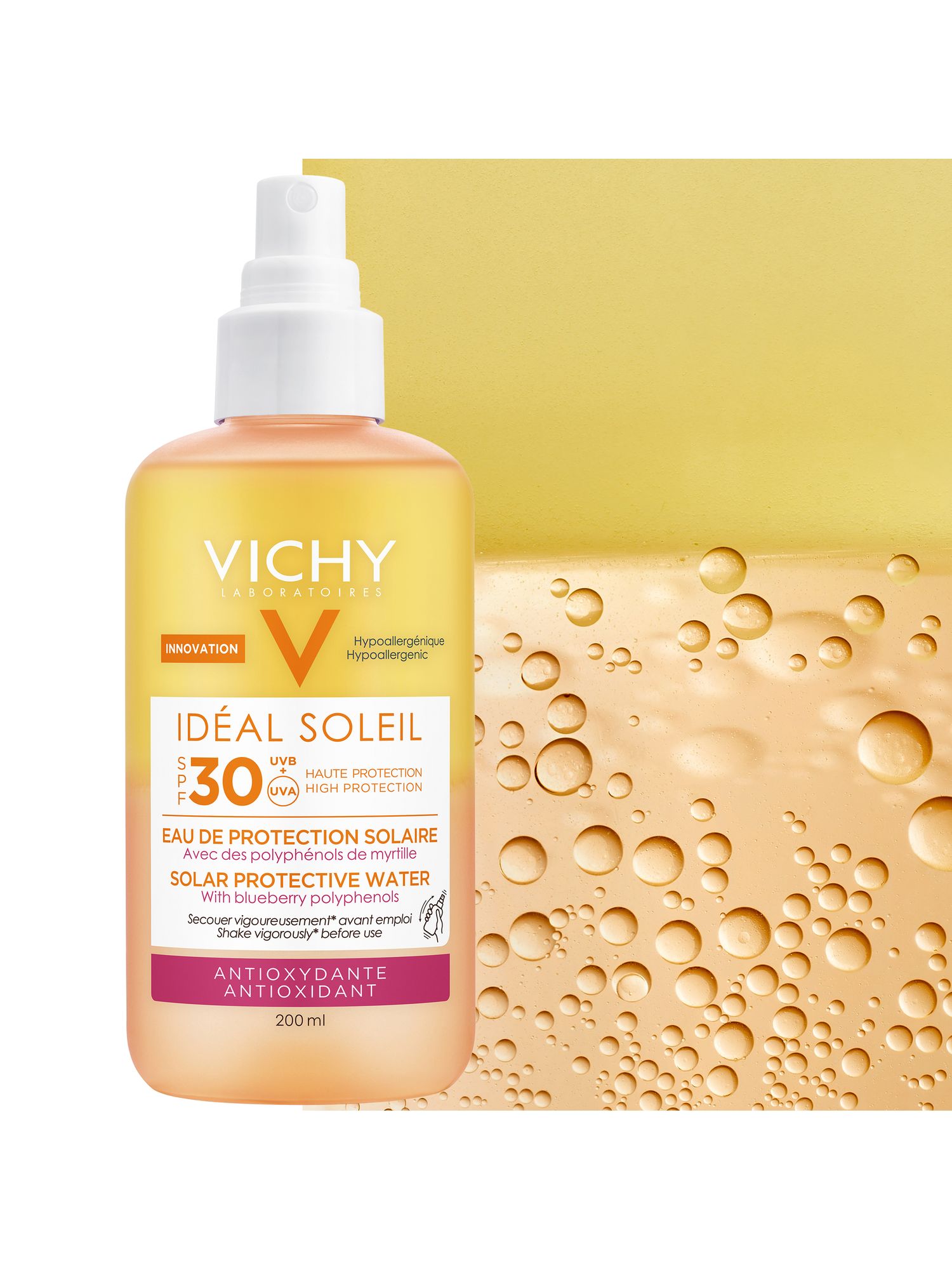 Виши Солнцезащитный двухфазный спрей с антиоксидантами SPF30, 200 мл (Vichy, Capital Ideal Soleil) фото 8