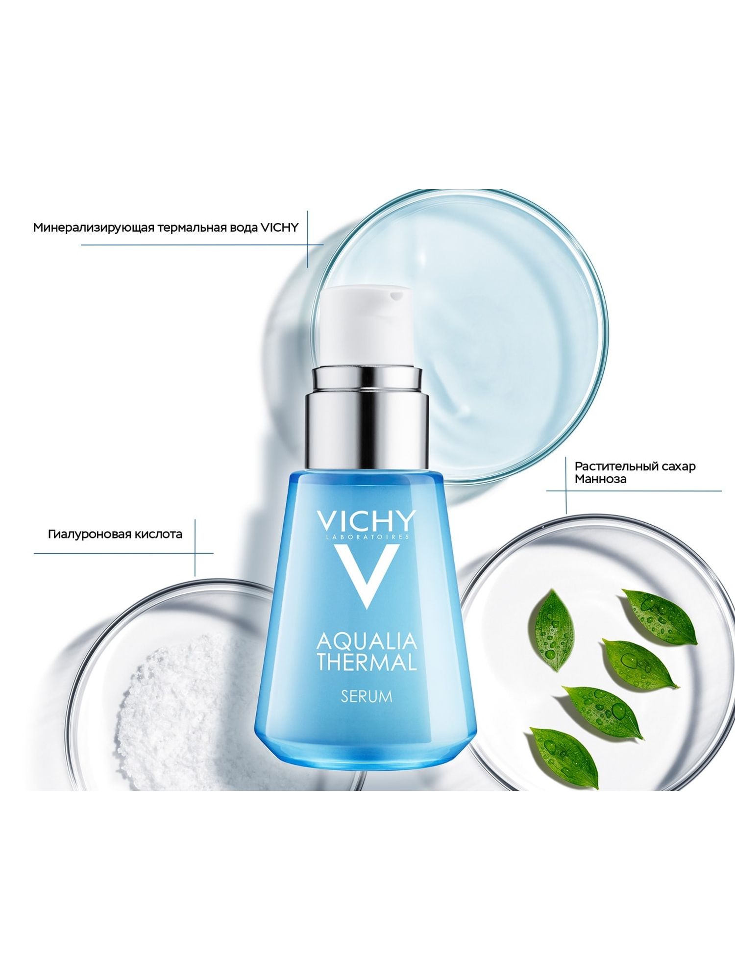 Виши Увлажняющая сыворотка для лица для восстановления водно-минерального баланса кожи, 30 мл (Vichy, Aqualia Thermal) фото 7