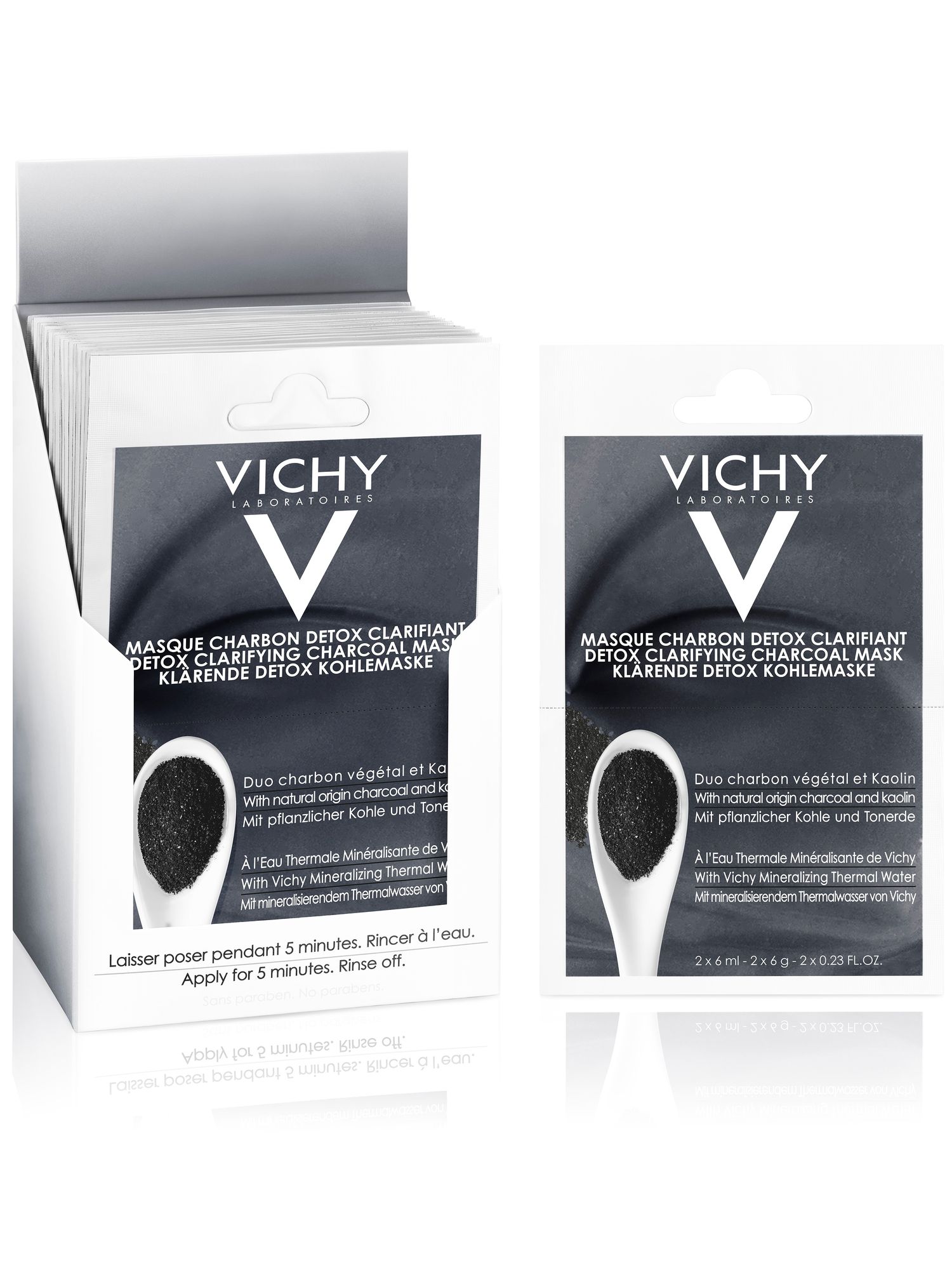 Виши Детокс-маска с древесным углем саше 2 х 6 мл (Vichy, Masque) фото 3