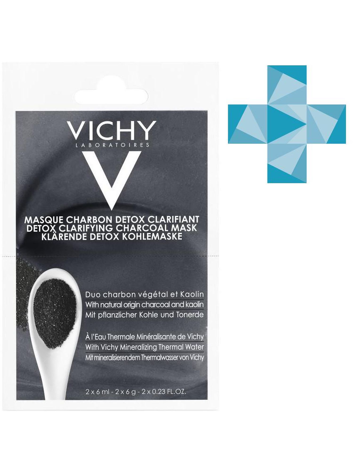 Виши Детокс-маска с древесным углем саше 2 х 6 мл (Vichy, Masque) фото 5