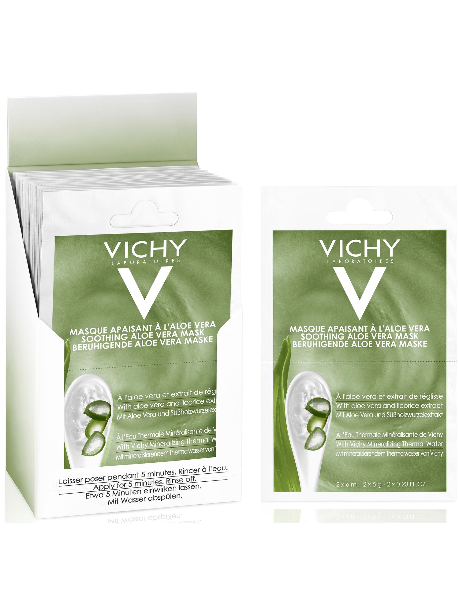 Виши Восстанавливающая маска с алоэ вера саше 2 х 6 мл (Vichy, Masque) фото 2
