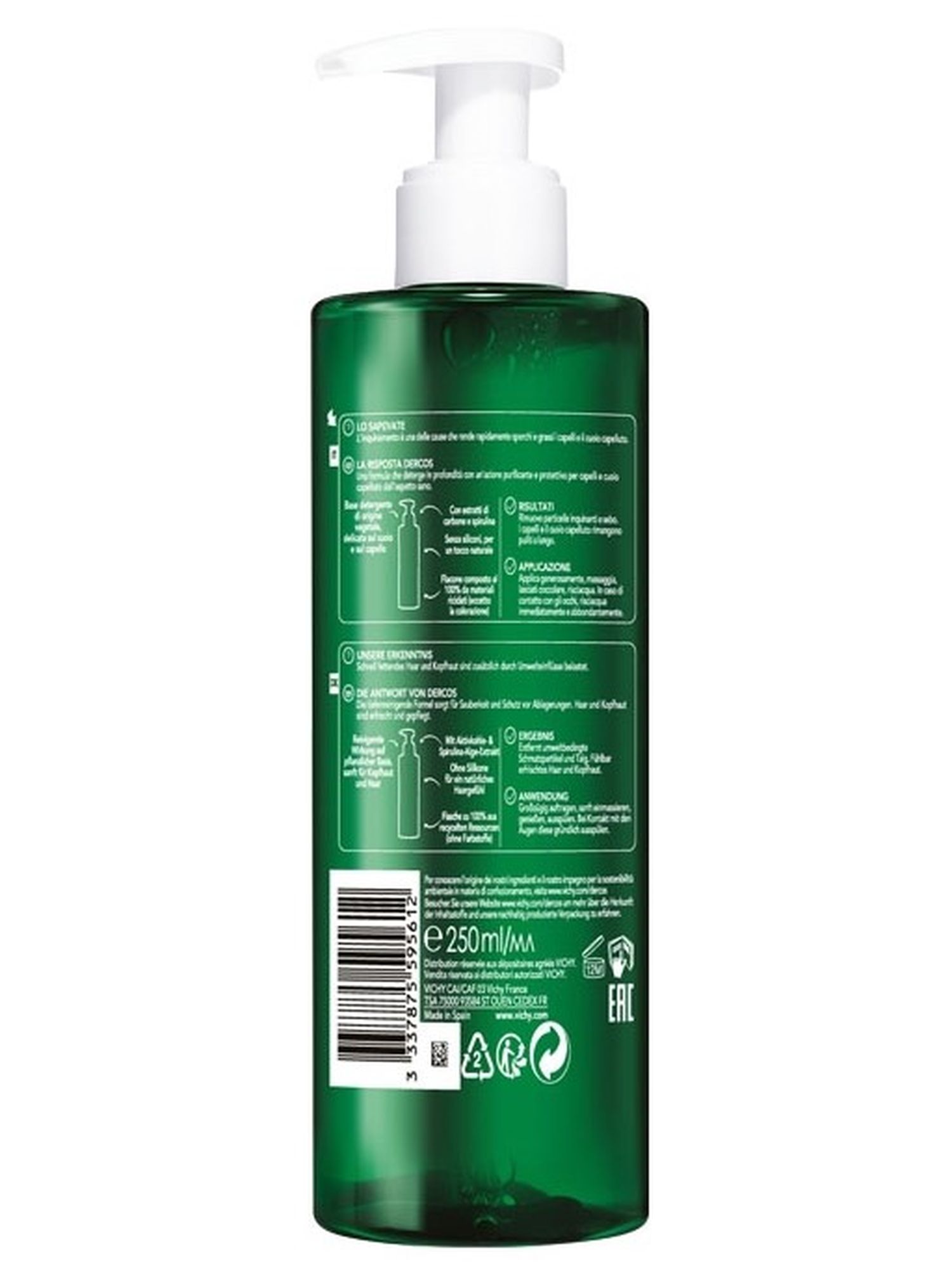 Виши Глубоко очищающий шампунь Detox, 250 мл (Vichy, Dercos Nutrients) фото 6