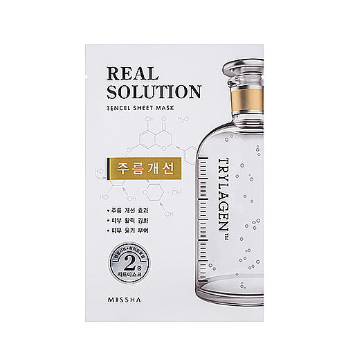 Миша Питательная маска для лица Real Solution Tencel Sheet Mask Wrinkle Caring, 25 г (Missha, Уход за лицом) фото 0