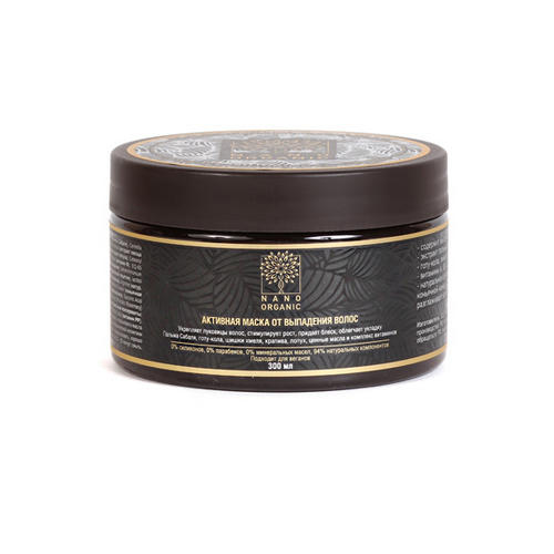 Nano Organic Маска для волос от выпадения, 300 мл (Nano Organic, Для волос)