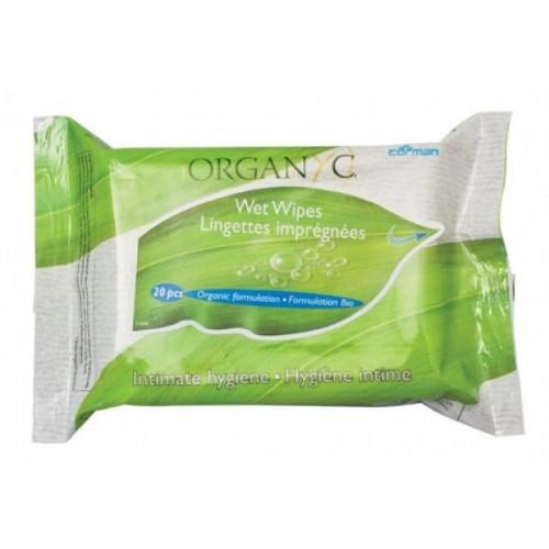 Органик Женские влажные салфетки для интимной гигиены 20шт (Organyc, female hygiene) фото 0