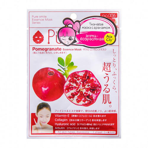 Sun Smile Маска для лица антивозрастная с экстрактом граната 1 шт (Sun Smile, Essence)
