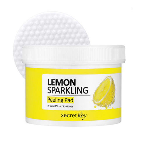 Сикрет Ки Диски ватные для очищающие Lemon Sparkling Peeling Pad, 70 шт (Secret Key, Cleansing) фото 0