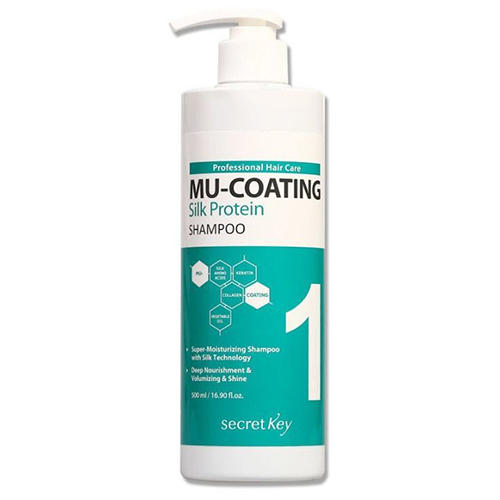 Сикрет Ки Шампунь для волос с шелковыми протеинами Mu-Coating Silk Protein Shampoo, 500 мл (Secret Key, Body / Hair) фото 0