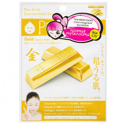 

Sun Smile Маска для лица антиоксидантная с коллоидным золотом 1 шт (Sun Smile, Essence), Essence