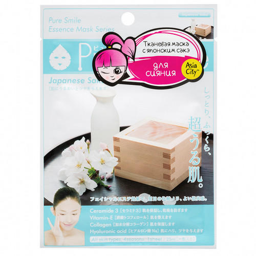 

Sun Smile Маска для лица придающая сияние с экстрактом японского сакэ 1 шт (Sun Smile, Essence), Essence