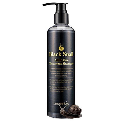 Сикрет Ки Шампунь улиточный Black Snail All in One Treatment Shampoo, 250 мл (Secret Key, Body / Hair) фото 0
