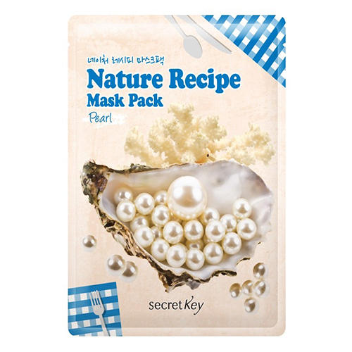 Сикрет Ки Маска тканевая жемчуг Nature Recipe Mask Pack Peal, 20 г (Secret Key, Mask / Pack) фото 0