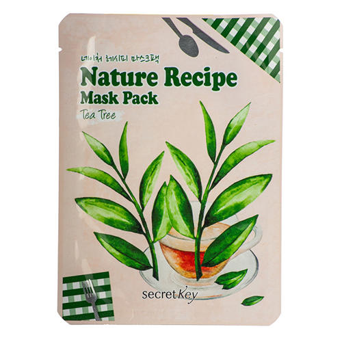 Сикрет Ки Маска тканевая чайное дерево Nature Recipe Mask Pack Tea Tree, 20 г (Secret Key, Mask / Pack) фото 0