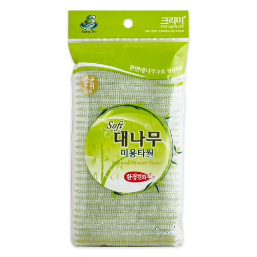 Санг Бо Клими Мочалка для душа (28х100) Bamboo Shower Towel, 1 шт (Sung Bo Cleamy, Clean&Beauty) фото 0
