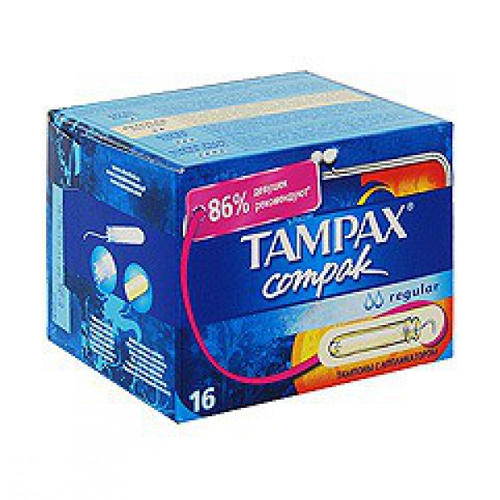 Тампакс Тампакс, Тампоны женские гигиенические с аппликатором Compak Regular Duo (Tampax, TAMPAX Compak) фото 0