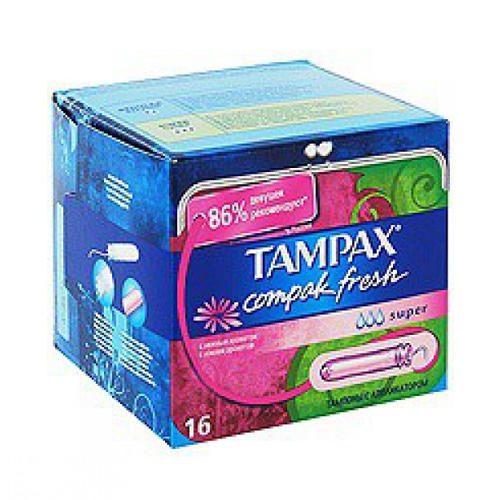 Тампакс Тампакс, Тампоны женские гигиенические с аппликатором Compak Fresh Super Duo (Tampax, TAMPAX Compak) фото 0