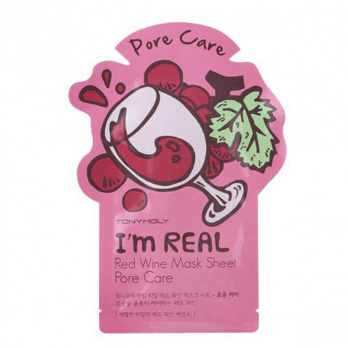 Тони Моли Одноразовая маска для лица с экстрактом красного вина 21 мл (Tony Moly, I am real) фото 0